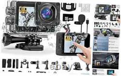 4K60FPS Action Camera for Video Recording WIFI with Touch Screen Dual Screen