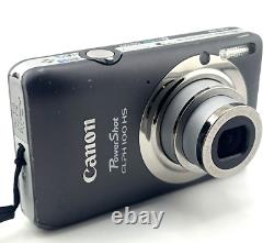 Canon PowerShot ELPH 100 HS Digital Camera Gray 12.1MP 4x Zoom Tested