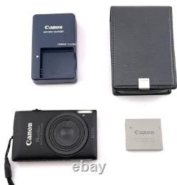 Canon PowerShot ELPH 300 HS 12.1MP Digital Camera Black HD 5X Zoom Bundle Tested
