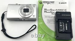 Canon Powershot A4000 IS 16MP Digital Camera Silver Full HD Video 8x Zoom Tested