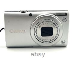 Canon Powershot A4000 IS 16MP Digital Camera Silver Full HD Video 8x Zoom Tested