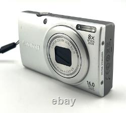 Canon Powershot A4000 IS 16MP Digital Camera Silver Full HD Video 8x Zoom Tested