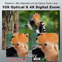 Digital Camera 4k 64MP 10X Optical Zoom for YouTube with Flash & HDMI Output