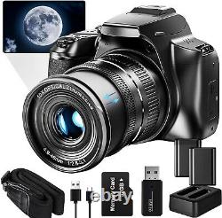 Digital Camera 4k 64MP 40X digital Zoom Len for Vlogging YouTube with Flash WiFI