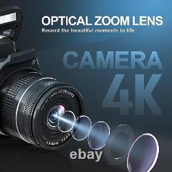 Digital Camera 4k 64MP 40X digital Zoom Len for Vlogging YouTube with Flash WiFI