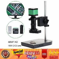 Electronic 48 MP 1080P Digital Microscope Industrial HDMI Camera Video Stand US