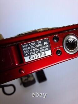 Excellent Cond. SONY Cyber-shot DSC-W560 14.1MP Digital Camera RED 4x Zoom Video