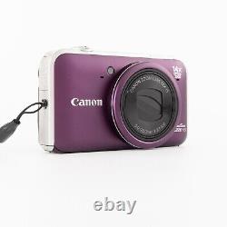 Mint Canon PowerShot SX220 HS Digital Camera, 14X Zoom, 1080p Video Purple
