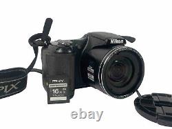 Nikon COOLPIX L820 16.0MP 30x Zoom Digital Camera Full HD 1080p Video 16GB EXC