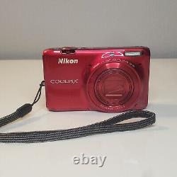 Nikon COOLPIX S6500 Digital Camera 16.0 MP 12x Optical Zoom Full HD WiFi Red