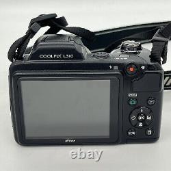 Nikon Coolpix L310 Digital 21X Wide Opt Zoom 14.1 MP Camera w Case Tested Works