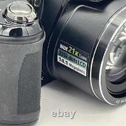 Nikon Coolpix L310 Digital 21X Wide Opt Zoom 14.1 MP Camera w Case Tested Works