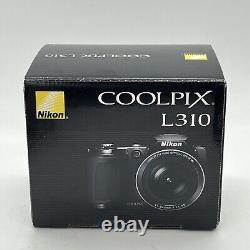 Nikon Coolpix L310 Digital 21X Wide Opt Zoom 14.1 MP Camera w Case Tested Works