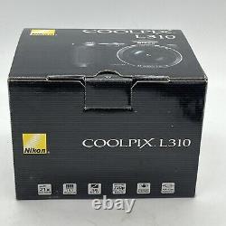 Nikon Coolpix L310 Digital 21X Wide Opt Zoom 14.1 MP Camera w Case Tested Works