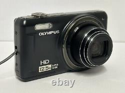 Olympus VR-320 HD Digital Camera Bundle with SD Memory Card Charger TESTED GOOD