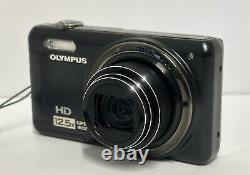 Olympus VR-320 HD Digital Camera Bundle with SD Memory Card Charger TESTED GOOD