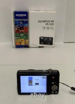 Olympus VR-320 HD Digital Camera Bundle with SD Memory Card Charger TESTED GOOD