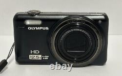 Olympus VR-320 HD Digital Camera Bundle with SD Memory Card Charger TESTED GOOD