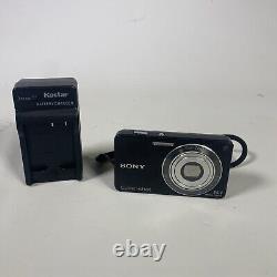 SONY CyberShot DSC-W350 Black Digital Camera 14.1 MP w Battery & 8GB Memory Card