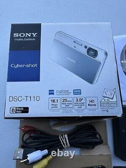 Sony Cybershot DSC-T110 Digital Camera W 4X Optical Zoom 16.1MP Black W Box