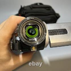 Sony DCR-SX45 2000x Digital Zoom Handycam Camcorder Silver- Tested Works Great