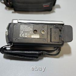 Sony DCR-SX45 2000x Digital Zoom Handycam Camcorder Silver- Tested Works Great