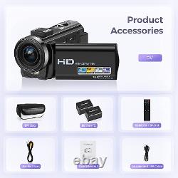 Sunscien Video Camera Camcorder, Full HD 1080P Digital YouTube Vlogging Camera