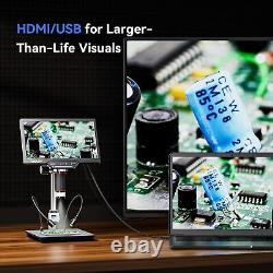 TOMLOV HDMI Electronic Digital Video Microscope 10 Led Coin Magnifier 1500X