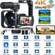 Us Video Camera 4k Camcorder 48mp Wifi Digital Youtube Vlogging With Mic, Tripod