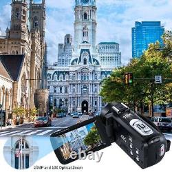 Video Camera 4K Camcorder UHD 50MP 10X Optical Zoom Camera for YouTube ORDRO