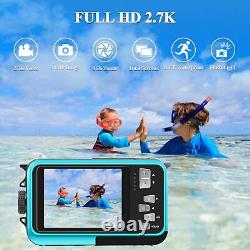 Waterproof Digital Camera Underwater Camera Full HD 2.7K 48 MP Video Recorder