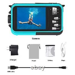 Waterproof Digital Camera Underwater Camera Full HD 2.7K 48 MP Video Recorder